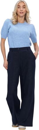 Modstr&ouml;m Uzzi SS Knit - Dames - Ronde hals truien - Blauw - XL - Leer - Truien & Vesten