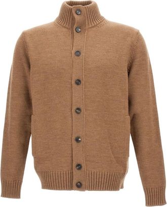 Zanone Truien & Vesten, Heren, Bruin, M, Wol, Chioto Cardigan
