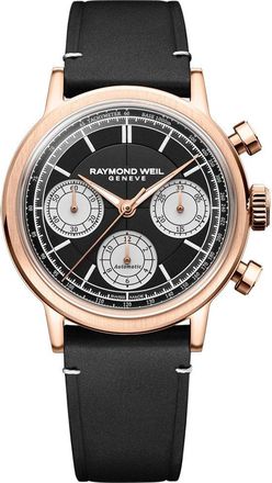 Raymond Weil Millesime Mens Black Watch 7765-PC5-20631 Leather - One Size