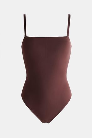 H&M Light Shape Tangabody aus Mikrofaser - Weinrot