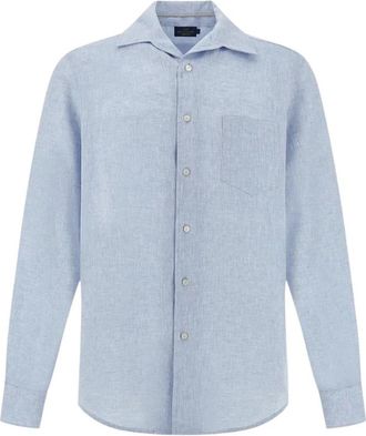 Paul & Shark Casual Shirt - Heren - Casual Overhemden - Blauw - 2XL - Linnen - Overhemden