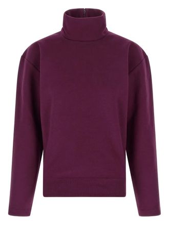 Saint Laurent mandarin collar padded sweatshirt - Purple
