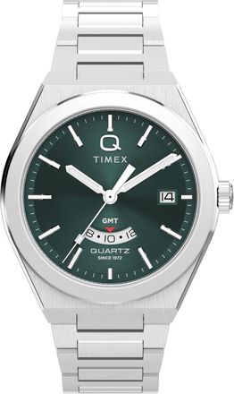 Timex Q Timex Continental Heren Horloge Zilverkleurig TW2Y24800