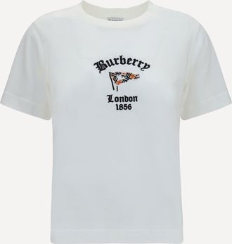 Burberry T-shirt in cotone con bandiera Check Woman M