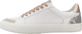 Geox Emmeleny Low-top Sneakers - Dames - Sneakers - Wit - 37 EU - Leer - Schoenen