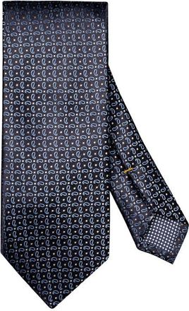 Eton Pine Paisley Silk Jacquard Tie in Navy at Nordstrom