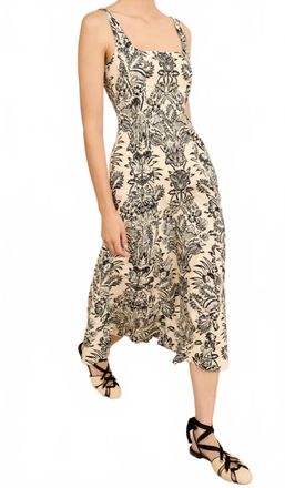 Ulla Johnson Natall Tank A-Line Dress In Ivory Flora