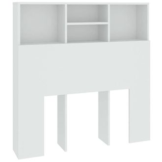 Berkfield Home Headboard Cabinet White 100x19x103.5 cm