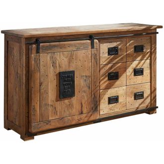 Massivmoebel24 credenza in legno di Mango 140x45x85 mango naturale laccato RAILWAY 121