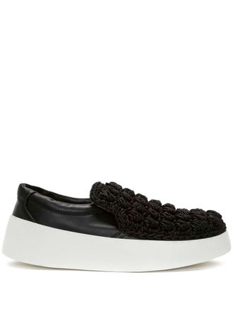 J.W.Anderson Popcorn leather sneakers - Black
