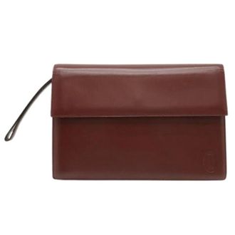 Cartier Pre-owned Clutches, female, Red, Size: ONE SIZE Pre-owned Must de Cartier Leather Clutch Bag