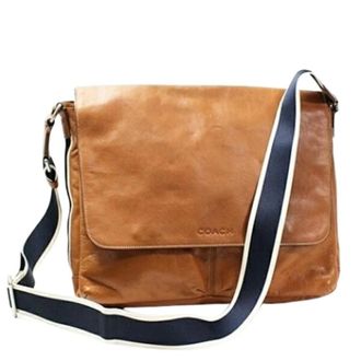 Coach Pre-owned Schoudertas - Heren - Pre-owned - Bruin - Maat: ONE Size Leer