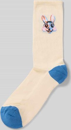 Paul Smith Socken mit elastischem Rippenbündchen Modell Lamine Bunny in Offwhite, Größe 40-46