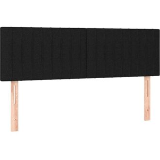 vidaXL Cabeceros 2 Unidades Tela Negro 72x5x78/88 Cm Vidaxl
