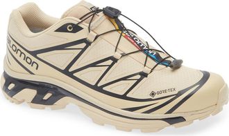 Salomon Gender Inclusive XT-6 Gore-Tex Waterproof Sneaker in Safari/Safari/Black at Nordstrom, Size 10.5 Womens