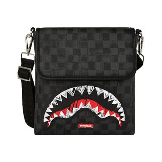 Sprayground Sprayground, Tassen, Heren, Zwart, ONE Size, Polyester, Scribble Shark Messenger Bag