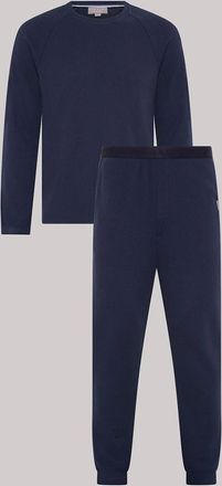Ted Baker Mens Lettering Crew Neck Long Sleeve Pyjama Set - Navy - Size: XL 5