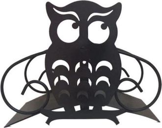 OEM Soporte De Pared Para Enrollador De Manguera - Dise&ntilde;o De B&uacute;ho - Metal Macizo - 27x20cm - Negro
