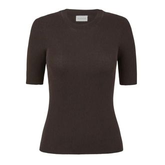 P.A.R.O.S.H. Round-neck Knitwear, female, Brown, Size: XS Cipria Knitted Top
