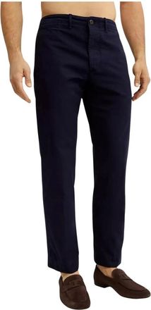 Fay Navy Chino Broek - Heren - Chinos - Blauw - W35 - Katoen - Broeken