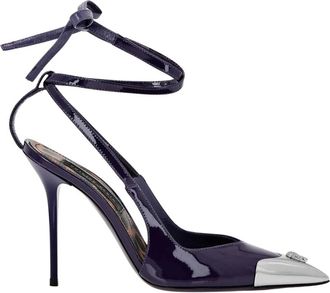 Philipp Plein Schoenen, Dames, Paars, 39 EU, Leer, Patent Leather Decollete Hi-Heels Crystal Skull