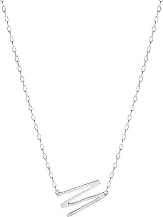 Alex and Ani Silver Elongated Initial Pendant Necklace in Silver - M at Nordstrom