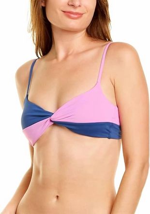 L*Space Color Block Ringo Top In Indigo/rosebud