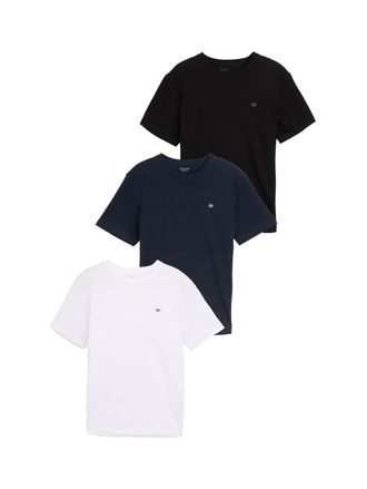 Tom Tailor T-Shirt TOM TAILOR, Herren, Gr. XXL, weiss (wei&szlig;), Single Jersey, Obermaterial: 100% Baumwolle, bestickt, unifarben, regular fit h&uuml;ftbedeckend, Rundha