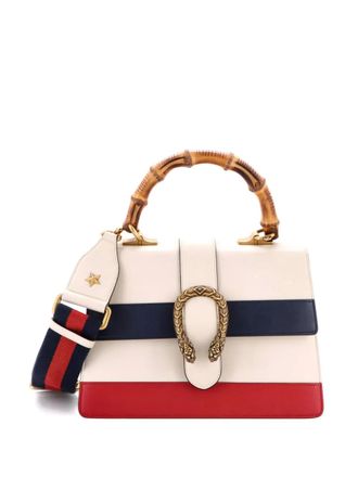 Gucci Dionysus Bamboo Top Handle Bag Colorblock Leather Medium satchel - Zwart