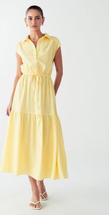Willa Marle Midi Dress in Lemon at Nordstrom, Size 8