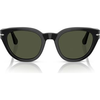 Persol Gender Inclusive PO3379S 51mm Butterfly Sunglasses in Black /Green at Nordstrom