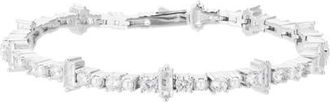 Untamed Petals Monroe Crystal Bracelet in Metallic Silver at Nordstrom