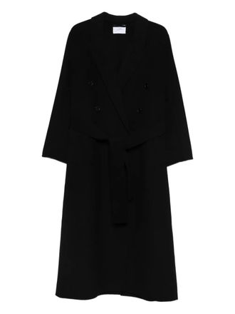 So Allure belted double-breasted coat - Black