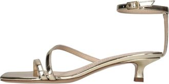 Fabio Rusconi Sandalen - Dames - Sandalen met hakken - Geel - 37 EU - Leer - Schoenen