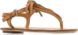 Prada Womens Sandals Beige Calf