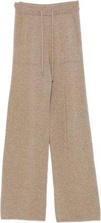 Max Mara Wijde broek - Dames - Wijde Broeken - Beige - S - Broeken