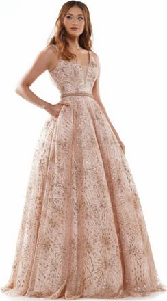 Colors Dress All That Sparkles Ball Gown In Rose Gold