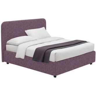 Dmora Letto Piazza e Mezza Telford, Sfoderabile, Contenitore Made in Italy, Viola Lilla