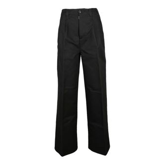Maison Margiela Dames, Broeken, Zwart, Maat: 2XS Katoen