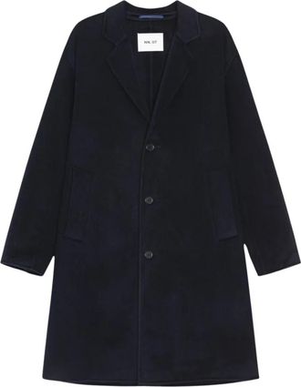 Nn.07 Kendrick Jas - Heren - Mantel - Blauw - L - Wol - Jassen