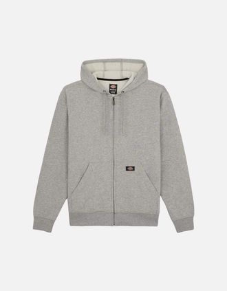 Dickies Mens Dickies Mens Fleece Full Zip Hoodie - Grey - Size: 42