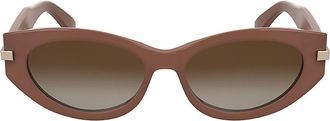 Calvin Klein Womens Acetate Cat Eye Sunglasses - Red