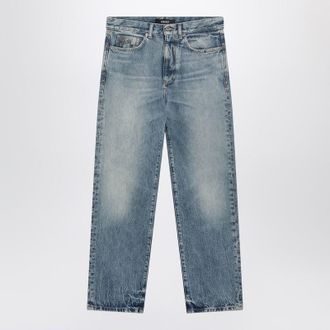 Versace Blue washed-effect jeans with small studs