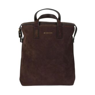 Michael Kors Nicholas Suede Convertible Rugzak - Heren - Tassen - Bruin - Maat: ONE Size Su&egrave;de