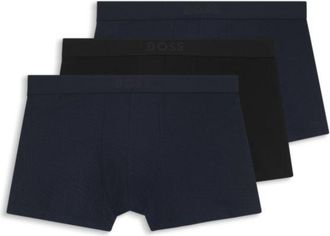 BOSS ONE three-pack of trunks in stretch cotton