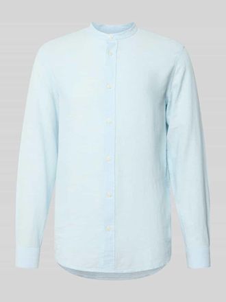 Only & Sons Slim Fit Freizeithemd aus Baumwoll-Leinen-Mix Modell CAIDEN in Hellblau, Gr&ouml;&szlig;e XXL