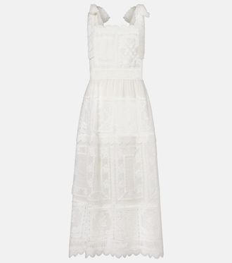 Zimmermann Abito midi Aster con pizzo