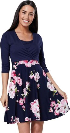 Happy Mama Womens Maternity Nursing Skater Mini Dress 603 (Style 9, UK 16, 2XL)