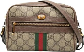 Gucci Pre-owned Canvas gucci-bags - Dames - Vintage Schoudertas - Bruin - ONE Size - Vintage