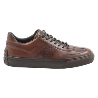 Tod's Trainers in Leather - male - Tods - Sneakers - Brown - 8 UK - Shoes